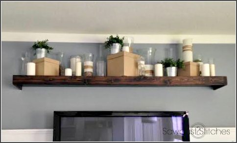 Staging a shelf candles ss