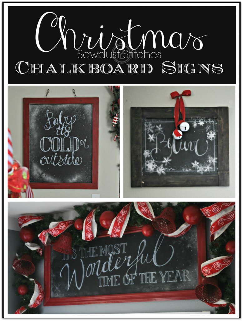 Sawdust2stitches Christmas Chalkboard Signs