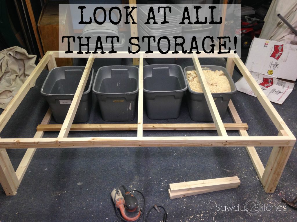 Storage Bed Frame Sawdust2stitches