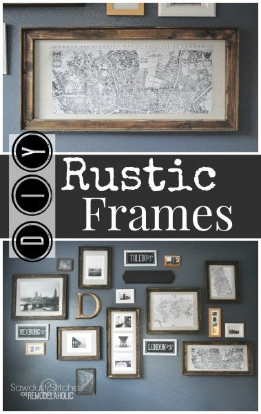 DIY rustic Frames Sawdust 2 stitches for Remodelaholic.com