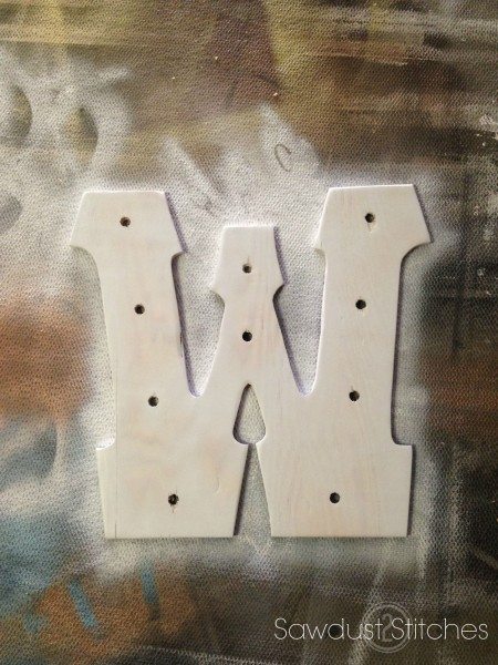 Wooden Marquee letter sawdust2stitches.com