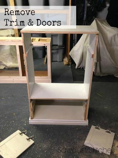 Dismantle a media cabinet and turn it into a locker!
