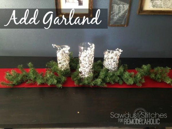 add garland table scape sawdust2stitches remodelaholic