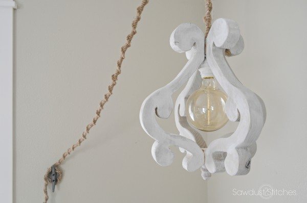 Make your own DIY wooden chandelier/light fixture 