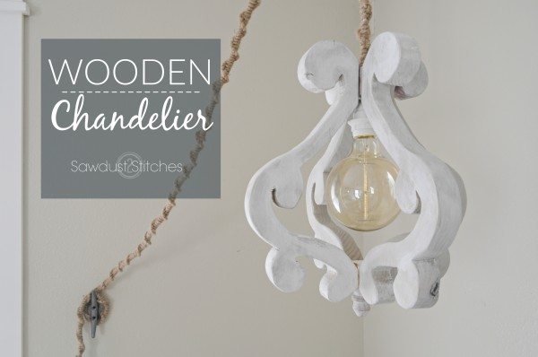 Make your own wooden chandelier out of wood.