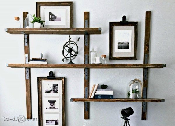 Rustic Industrial Shelves by Sawdust2stitches 5