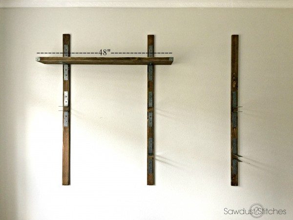Simpson Industrial wall mounted shelves