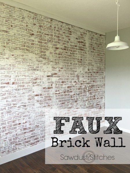 Sawdust2stitches How to create a realistic Faux Brick wall out of paneling.