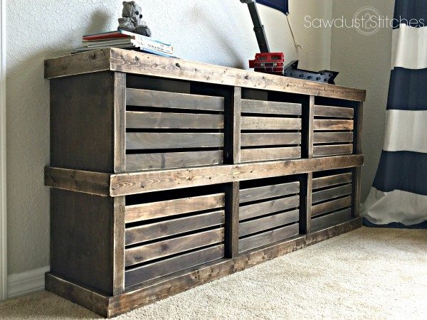 Pottery Barn Inspired Crate Dresser2 Sawdust2Stitches.com