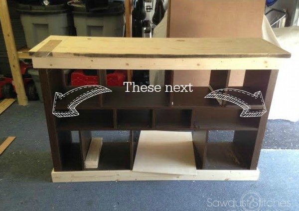How to transform an Ikea console into a Pottery Barn Style Apothecary by Sawdust 2 Stitches 5