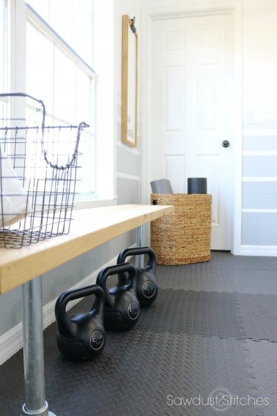 Home Gym Makeover by Sawdust 2 Stitches reveal 2