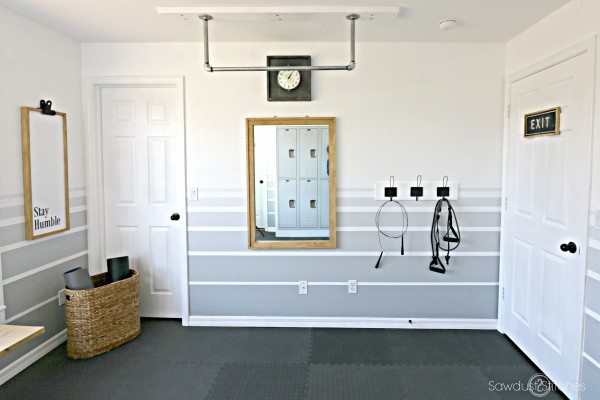 Home Gym Makeover by Sawdust2Stitches.com