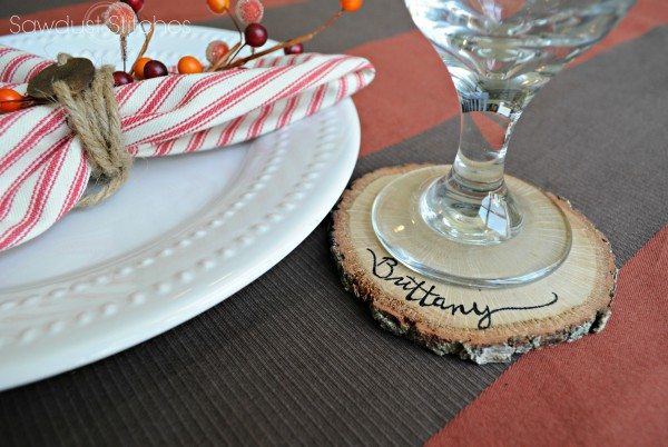 Hostess Gift Ideas - Personalized Wood Slice Coasters