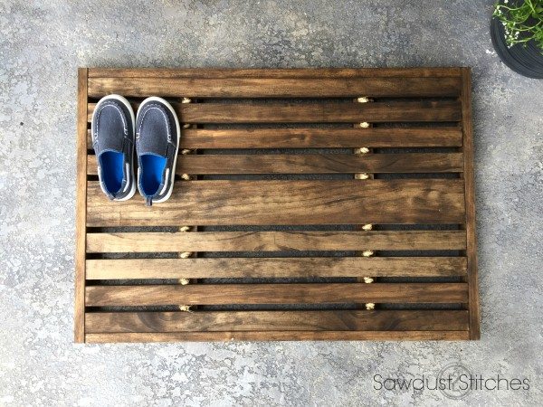 Wooden Doormat Sawdust 2 Stitches, Wooden Doormat