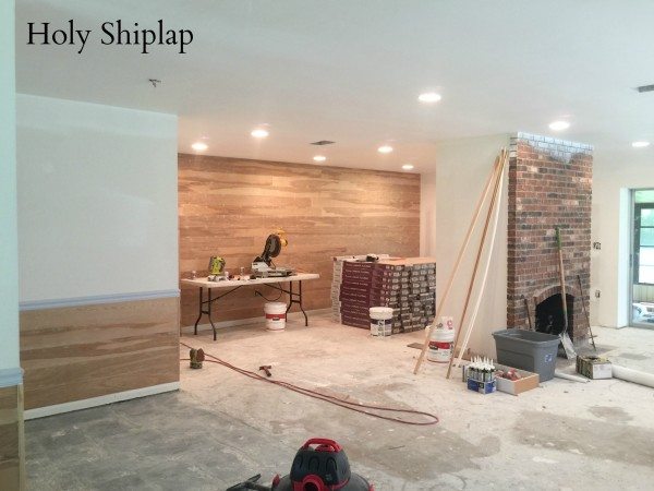 Covering Wallpaper with Faux Shiplap