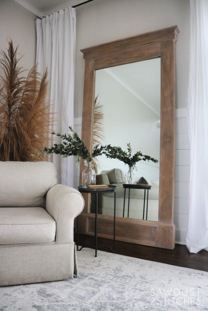 How To Build Large Floor Leaner Mirror, How To Make A Rustic Wood Mirror