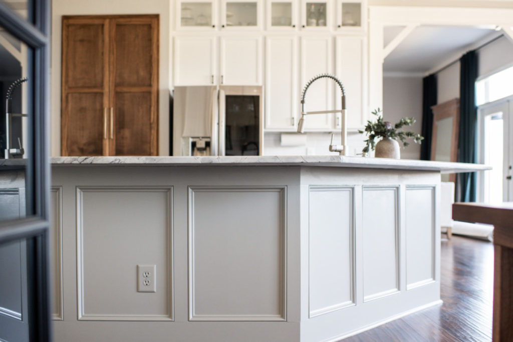 Board And Batten Island Makeover, Kitchen Island Molding Makeover