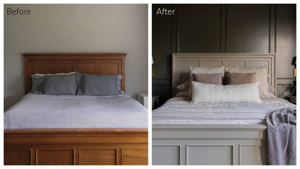 Bed Makeover Before and after 