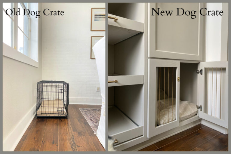 Image showcasing Convert Cabinet to Dog Crate - Sawdust 2 Stitches